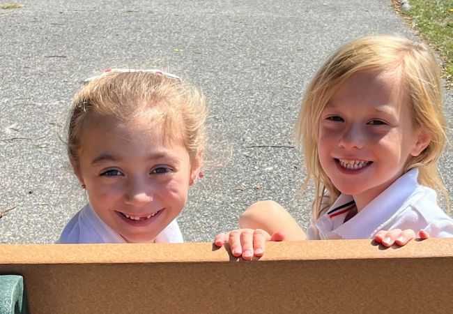 Immaculate Heart of Mary School students outdoors in Towson, MD